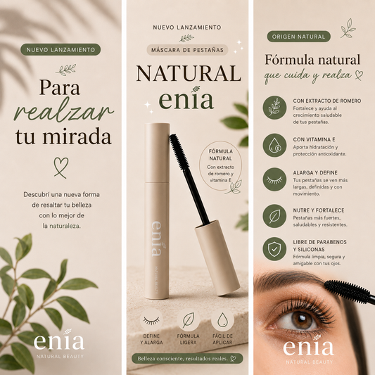 Máscara de pestañas Natural Enia 🌿