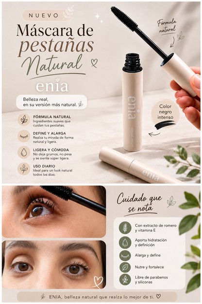 Máscara de pestañas Natural Enia 🌿