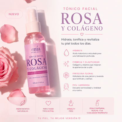 Tónico facial Rosa & Colágeno🌹